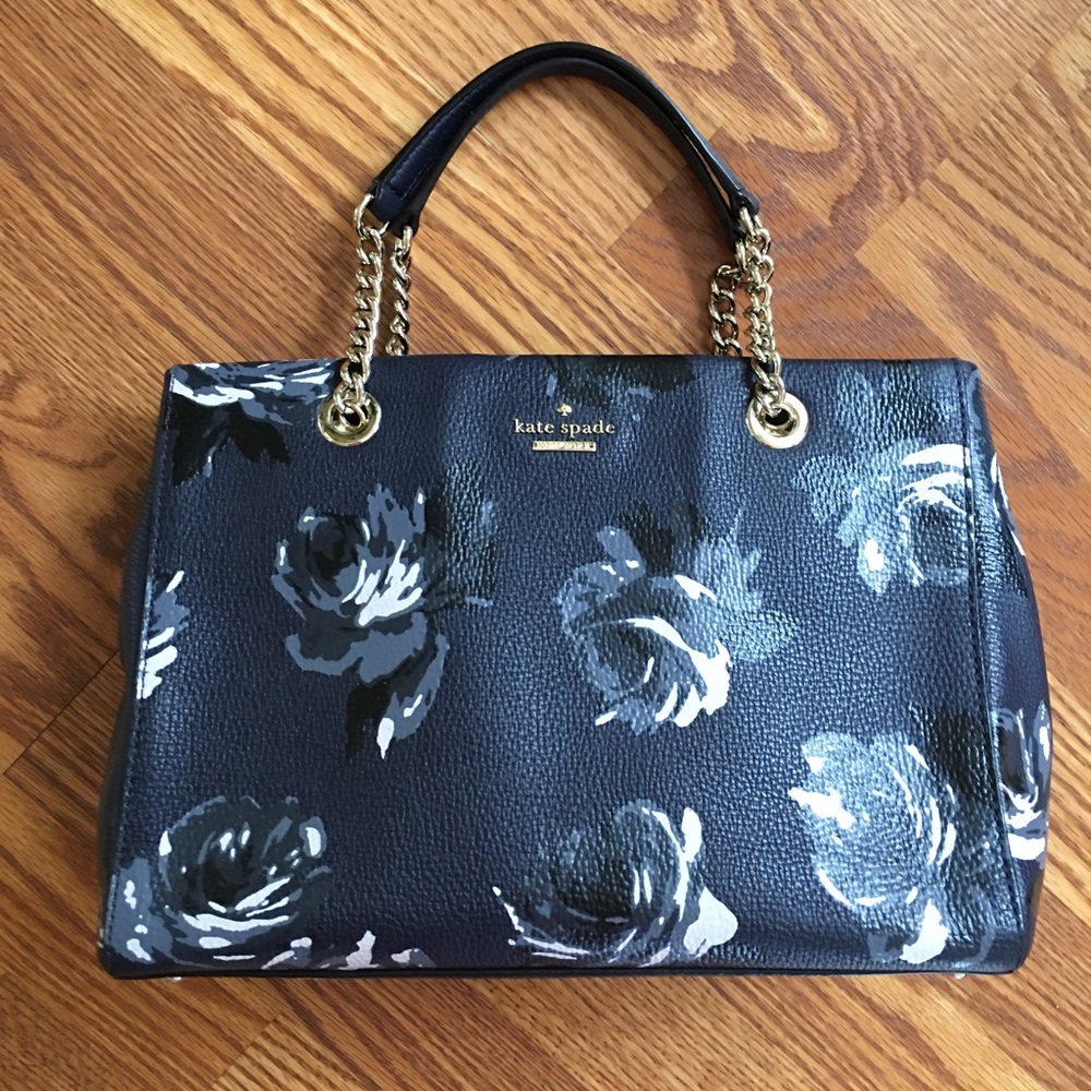 Kate Spade floral pattern leather shoulder or handbag